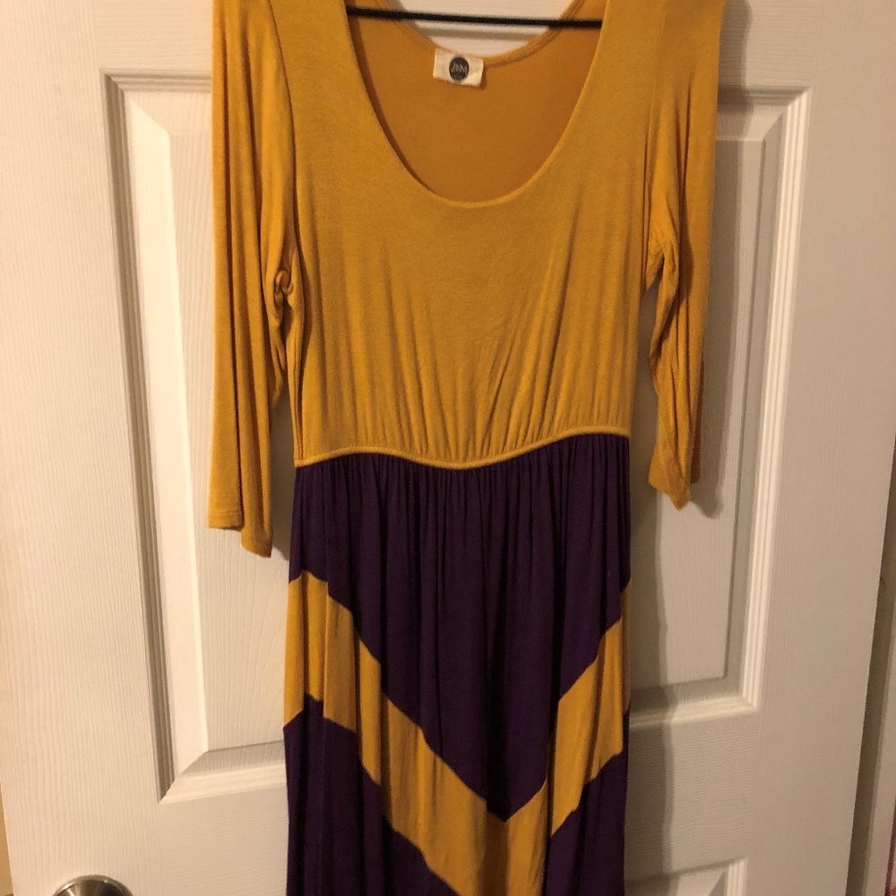 Purple and Gold Dress